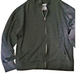 Relaxed Zip SWS Active Charcoal Heather Full Zip Hoodie Sweatshirt Medium Unisex